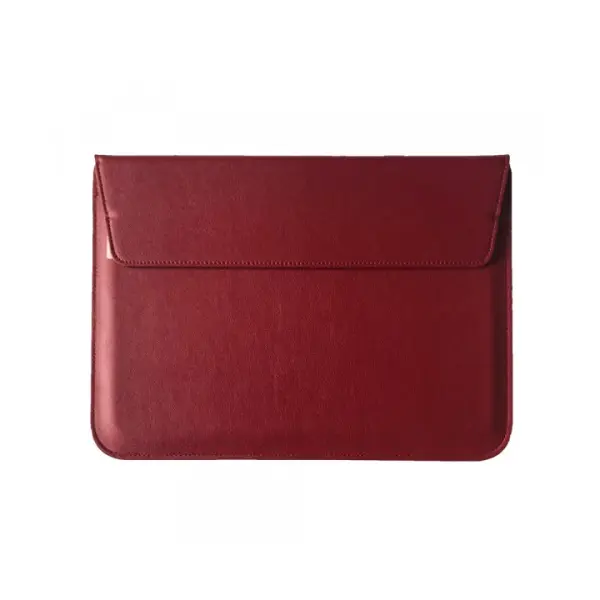 ЧОХОЛ-КОНВЕРТ-ПОДСТАВКА LEATHER PU ДЛЯ MACBOOK 11 WINE ЧЕРВОНИЙ
