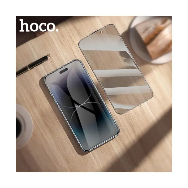 ЗАХИСНЕ СКЛО HOCO A34 PLUS 9D LARGE ARC ANTI-SPY DUSTPROOF ДЛЯ IPHONE 14 PRO, ЧОРНИЙ