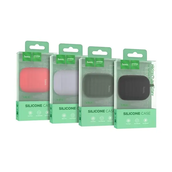 ЧОХОЛ ДЛЯ НАВУШНИКІВ HOCO WB22 APS3 GLORY SERIES SILICONE PROTECTIVE CASE ЧЕРВОНИЙ