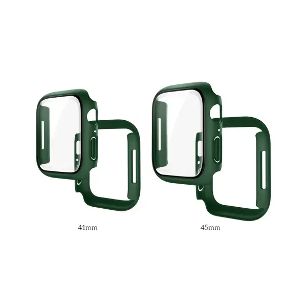 БАМПЕР ДЛЯ APPLE WATCH HOCO IWATCH7, 8 WS4 SHADOW 3D PROTECTIVE CASE+FILM (45MM) ЗЕЛЕНИЙ