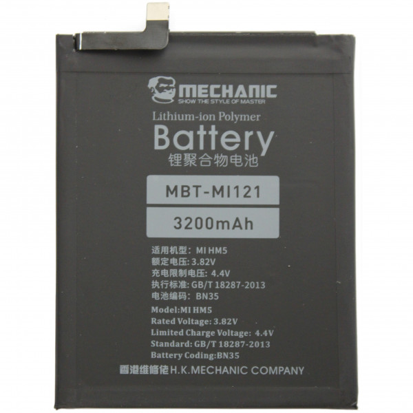 MR1_84466 Аккумулятор телефона mechanic для redmi 5 bn35 (3200mah) MECHANIC