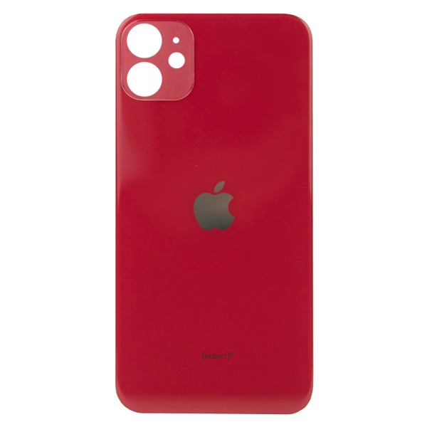 MR1_84886 Задня кришка для iphone 11 червоний (великий виріз під камеру) PRC