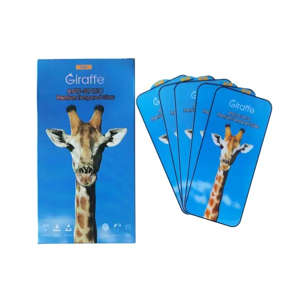 MR4_39318 Захисне скло giraffe anti-static glass для iphone 14 pro, чорний, (тех. пак), (5шт) 