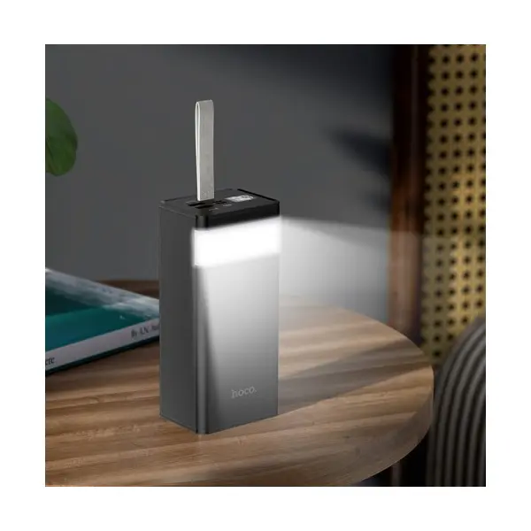 ЗОВНІШНІЙ АКУМУЛЯТОР POWER BANK HOCO J86 POWERMASTER FULLY COMPATIBLE PD20W, QC, LCD, LAMP 40 000MAH, ЧОРНИЙ