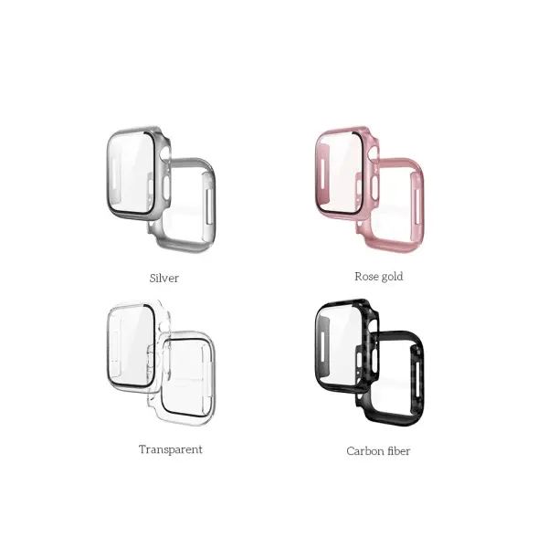 БАМПЕР ДЛЯ APPLE WATCH HOCO IWATCH7, 8 WS3 SHADOW PROTECTIVE CASE+FILM (45MM) CARBONE FIBER