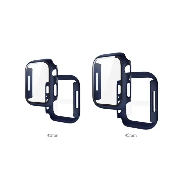 БАМПЕР ДЛЯ APPLE WATCH HOCO IWATCH7, 8 WS3 SHADOW PROTECTIVE CASE+FILM (45MM) CARBONE FIBER