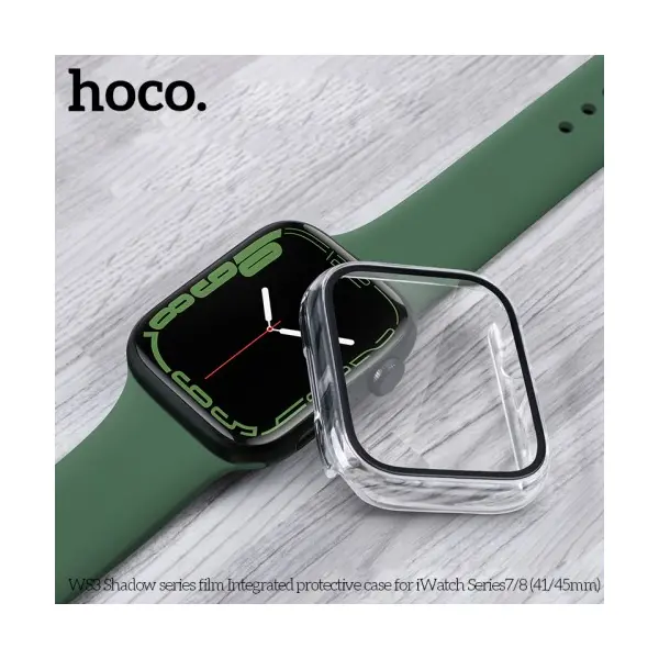 БАМПЕР ДЛЯ APPLE WATCH HOCO IWATCH7, 8 WS3 SHADOW PROTECTIVE CASE+FILM (45MM) CARBONE FIBER