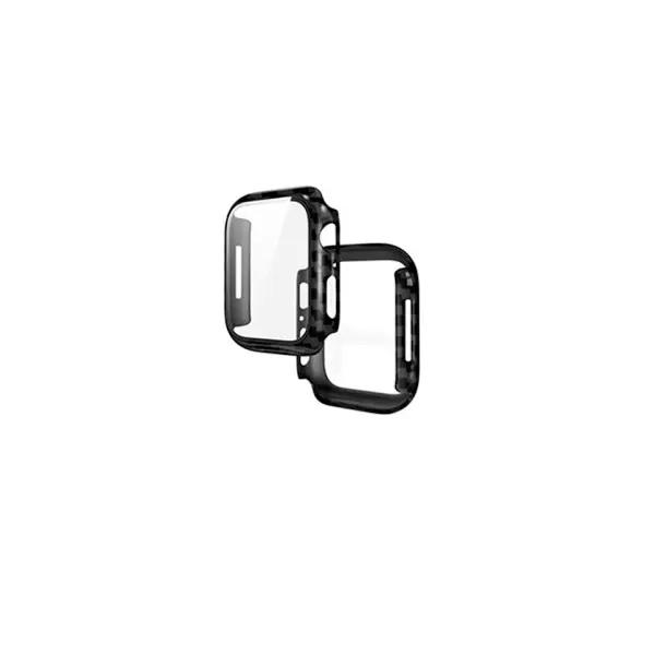 БАМПЕР ДЛЯ APPLE WATCH HOCO IWATCH7, 8 WS3 SHADOW PROTECTIVE CASE+FILM (45MM) CARBONE FIBER