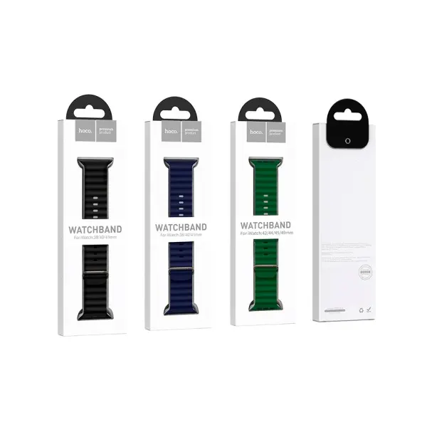 РЕМІНЕЦЬ APPLE WATCH HOCO IWATCH WA12 ORIGINAL MARINE 2-BUCKLE SILICONE 38-41MM ЖОВТИЙ