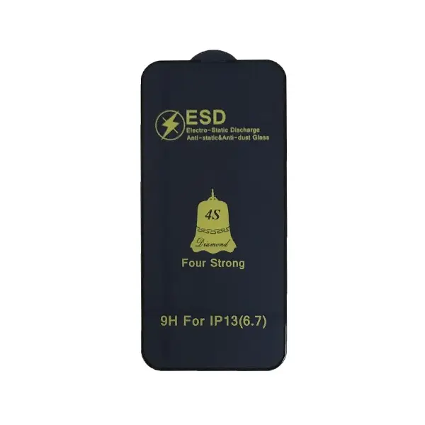 ЗАХИСНЕ СКЛО ESD 4S ANTI-STATIC ДЛЯ IPHONE 13 PRO MAX, IPHONE 14 PLUS, ЧОРНИЙ (ТЕХ. ПАК)