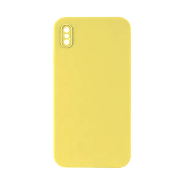 ЧОХОЛ SILICONE CASE FULL CAMERA SQUARE SIDE COPY ДЛЯ IPHONE XS ЖОВТИЙ