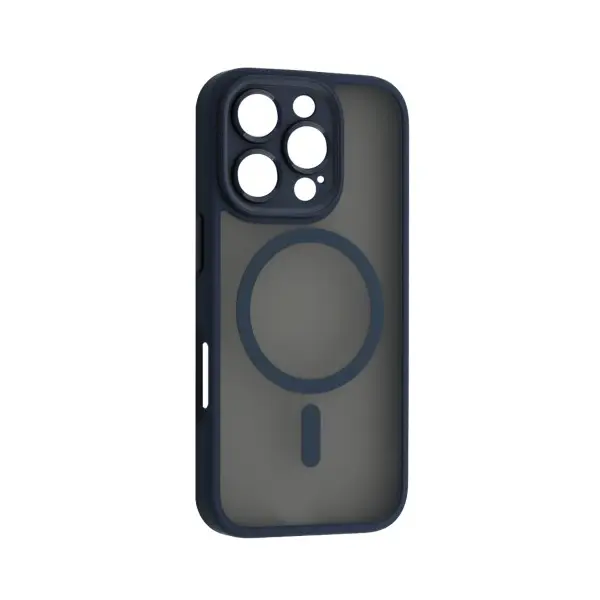 MR4_52168 Чохол rock guard touch series with magnetic (anti-drop lens) для iphone 16 pro синій 