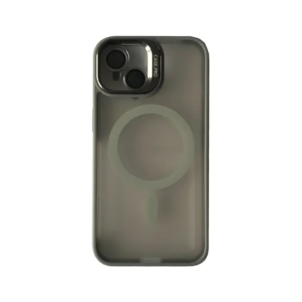 MR4_52242 Чохол case pro matte fortable camera lens magsafe для iphone 16 plus titanium, сірий 