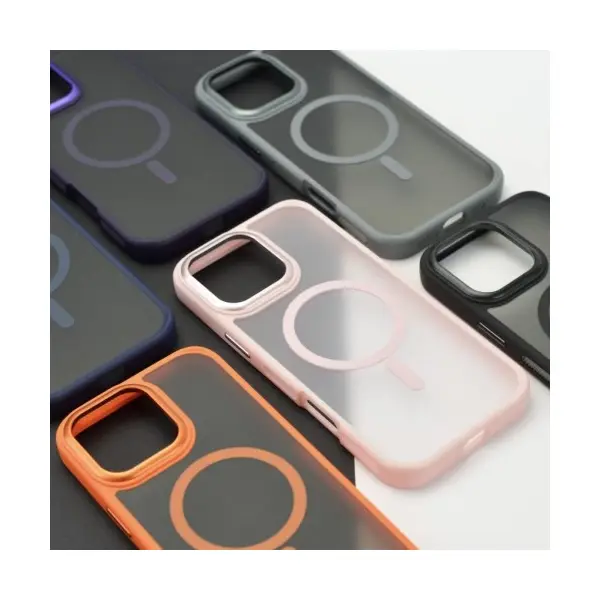MR4_52475 Чохол new matte magsafe для iphone 15 pro dark синій PRC