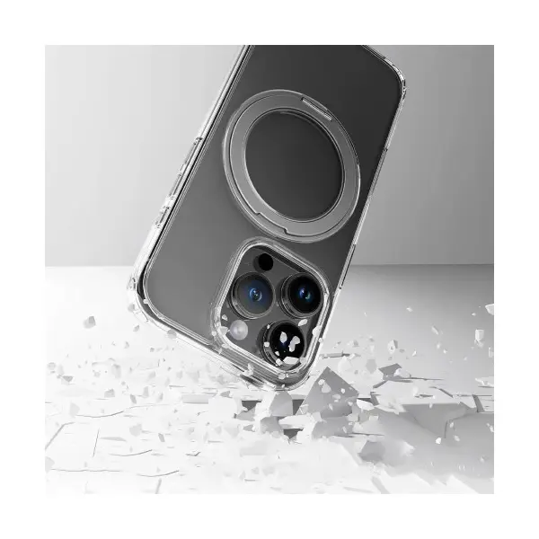 MR4_52868 Чохол rock crystal rotating with magnetic (foldable bracket) для iphone 16 pro max transparent 