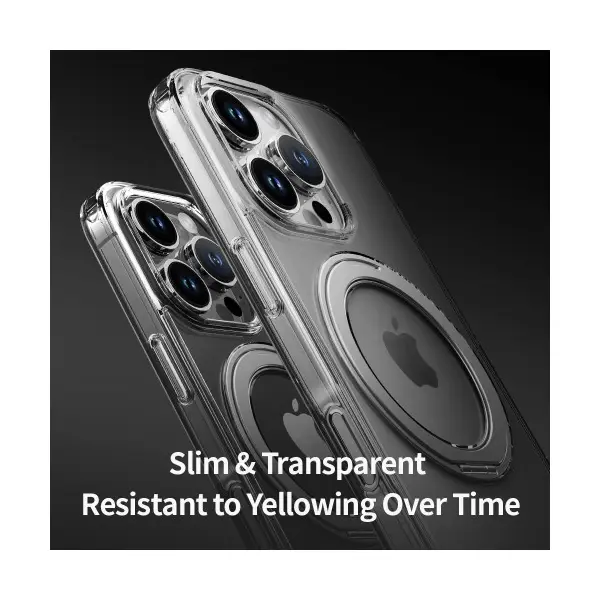 MR4_52868 Чохол rock crystal rotating with magnetic (foldable bracket) для iphone 16 pro max transparent 