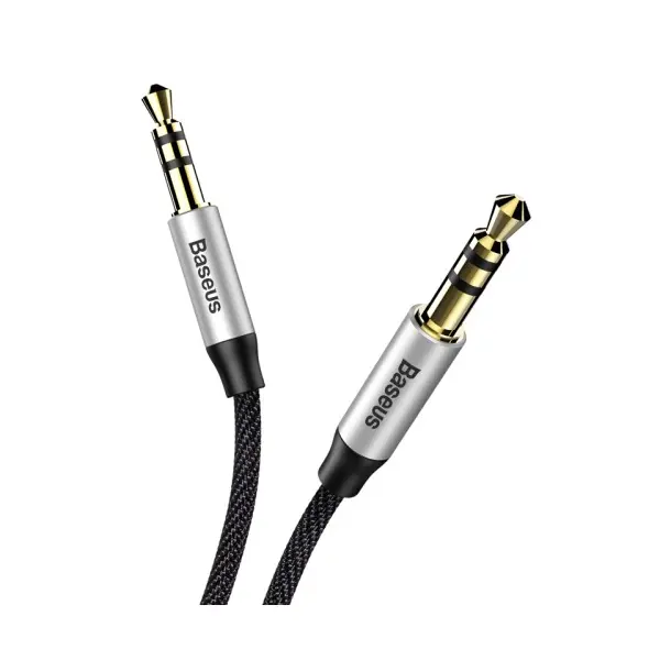 КАБЕЛЬ AUX AUDIO BASEUS YIVEN M30 1,5M, ЧОРНИЙ-SILVER CAM30-CS1