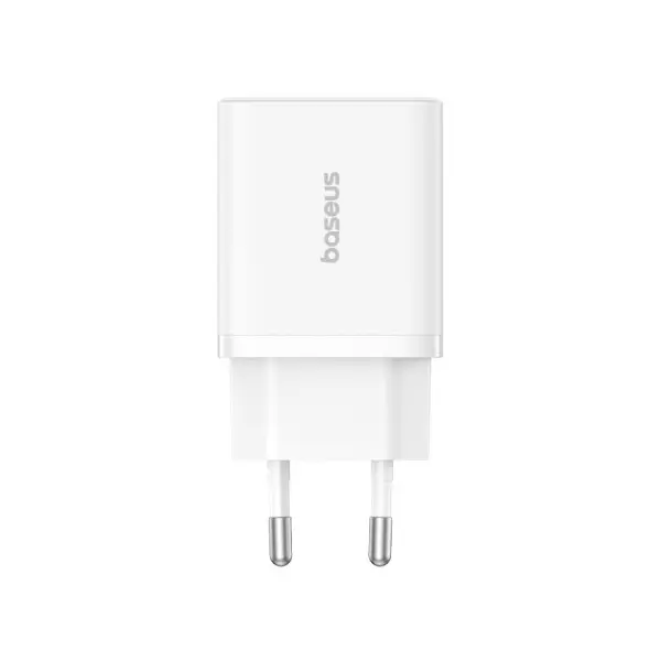 МЕРЕЖЕВИЙ ЗАРЯДНИЙ ПРИСТРІЙ BASEUS CUBE FAST CHARGER C+U 30W EU CLUSTER, БІЛИЙ P10111404213-00