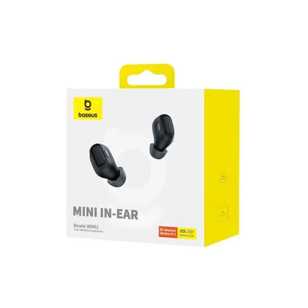 MR4_54392 Навушники baseus bowie wm01 true wireless earphones, чорний ngtw370001 
