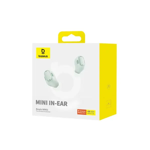 НАВУШНИКИ BASEUS BOWIE WM01 TRUE WIRELESS EARPHONES ЗЕЛЕНИЙ NGTW370006