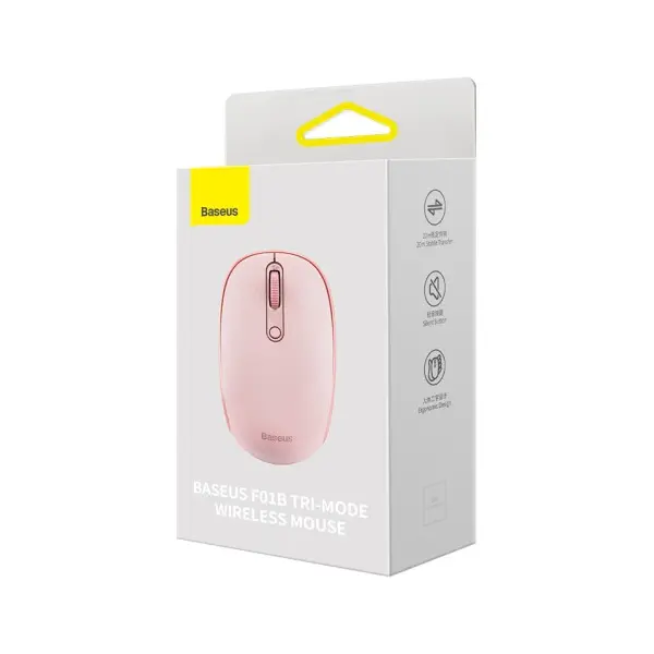 КОМПЮТЕРНА МИШКА BASEUS F01B TRI-MODE WIRELESS MOUSE BABY РОЖЕВИЙ B01055503413-00