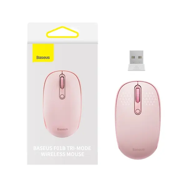 КОМПЮТЕРНА МИШКА BASEUS F01B TRI-MODE WIRELESS MOUSE BABY РОЖЕВИЙ B01055503413-00