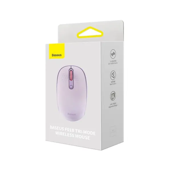 КОМПЮТЕРНА МИШКА BASEUS F01B TRI-MODE WIRELESS MOUSE NEBULA ПУРПУРОВИЙ B01055503513-00