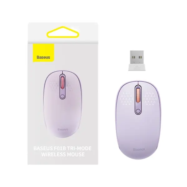КОМПЮТЕРНА МИШКА BASEUS F01B TRI-MODE WIRELESS MOUSE NEBULA ПУРПУРОВИЙ B01055503513-00
