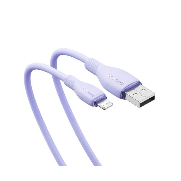 КАБЕЛЬ BASEUS PUDDING SERIES FAST CHARGING CABLE USB-A TO LIGHTNING 2.4A 2M NEBULA ПУРПУРОВИЙ P10355700511-01