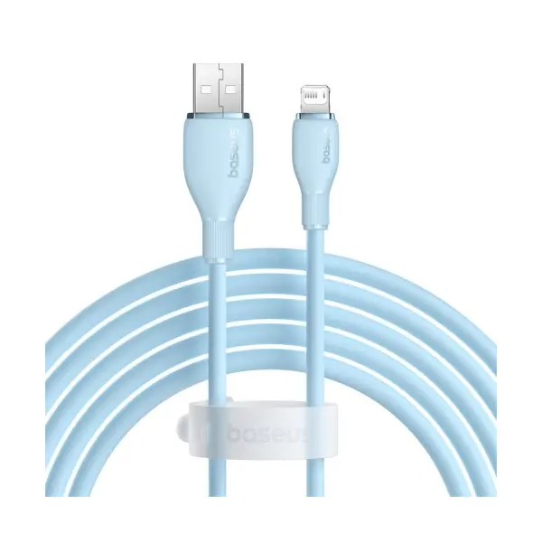 MR4_54593 Кабель baseus pudding series fast charging cable usb-a to lightning 2.4a 2m galaxy синій p10355700311-01 