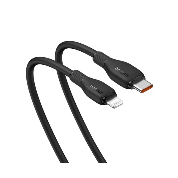 КАБЕЛЬ PD BASEUS PUDDING SERIES FAST CHARGING CABLE TYPE-C TO LIGHTNING 20W 2M, ЧОРНИЙ P10355701111-01