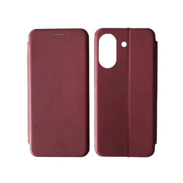 ЧОХОЛ-КНИЖКА LEVEL ДЛЯ REDMI 13C, POCO C65 MARSALA