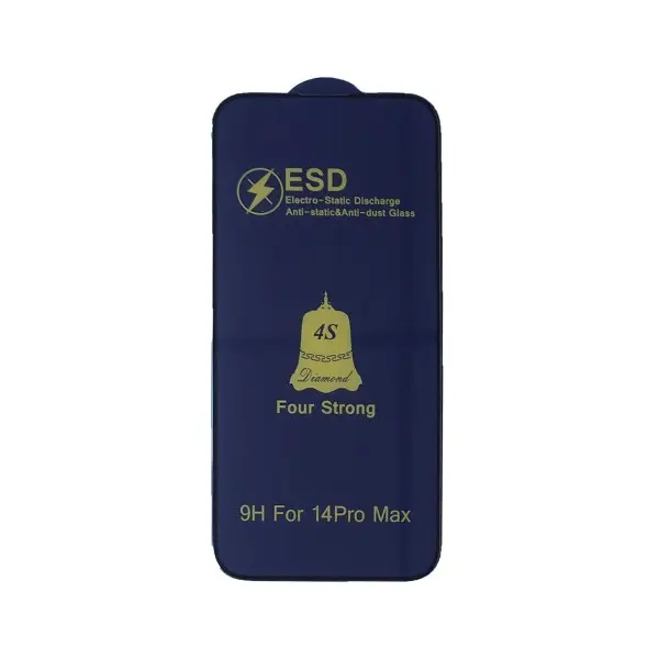 MR4_55418 Захисне скло esd 4s anti-static для iphone 14 pro max, чорний (тех. пак) 