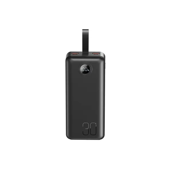 ЗОВНІШНІ АКУМУЛЯТОРИ POWER BANK XO PR240 TYPE-C 20W, USB-A 22.5W FULLY 30 000MAH, ЧОРНИЙ