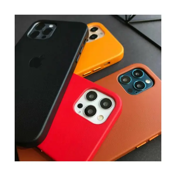 MR4_56664 Чохол leather case with magsafe для iphone 16 pro stone, сірий 