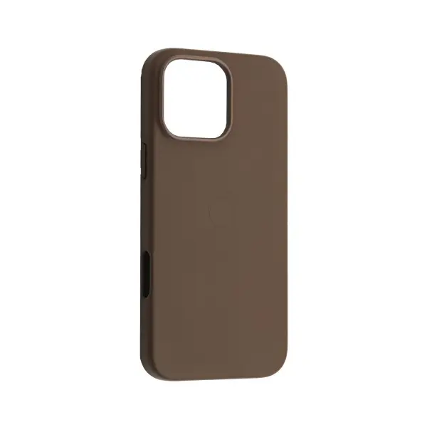 MR4_56664 Чохол leather case with magsafe для iphone 16 pro stone, сірий 