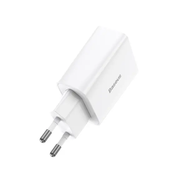 MR4_56175 Мережевий зарядний пристрій baseus speed mini quick charger 1c 20w eu, білий ccfs-sn02 
