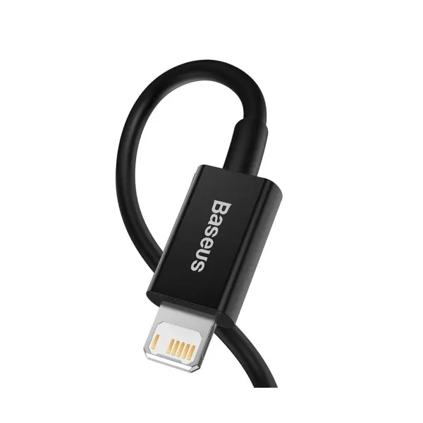 MR4_56003 Кабель baseus superior series fast charging data cable usb-a to lightning 2.4a 2m, чорний calys-c01 