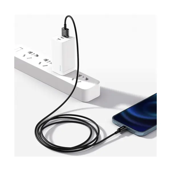 MR4_56003 Кабель baseus superior series fast charging data cable usb-a to lightning 2.4a 2m, чорний calys-c01 