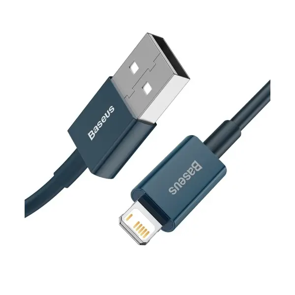 КАБЕЛЬ BASEUS SUPERIOR SERIES FAST CHARGING DATA CABLE USB-A TO LIGHTNING 2.4A 2M СИНІЙ CALYS-C03