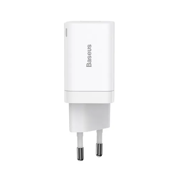 MR4_56194 Мережевий зарядний пристрій baseus super si pro quick charger c+u 30w eu, білий ccsupp-e02 