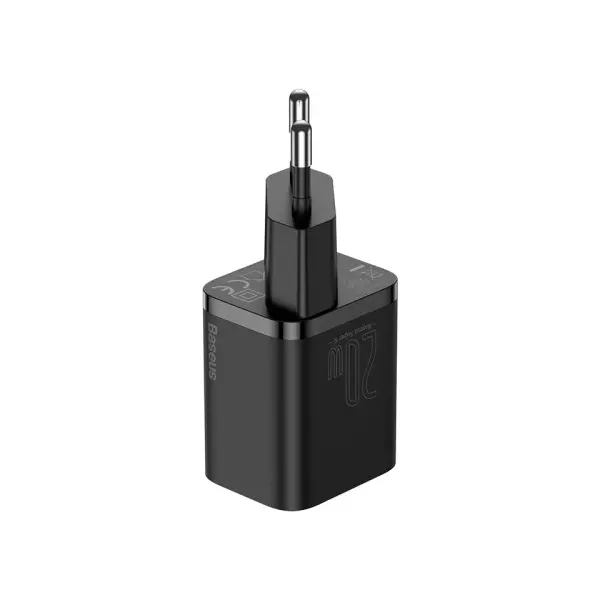 MR4_56202 Мережевий зарядний пристрій baseus super si quick charger 1c 20w eu, чорний ccsup-b01 