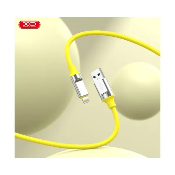 КАБЕЛЬ XO NB251 LIQUID SILICONE RUBBER ДЛЯ LIGHTNING 6A, 1M ЖОВТИЙ