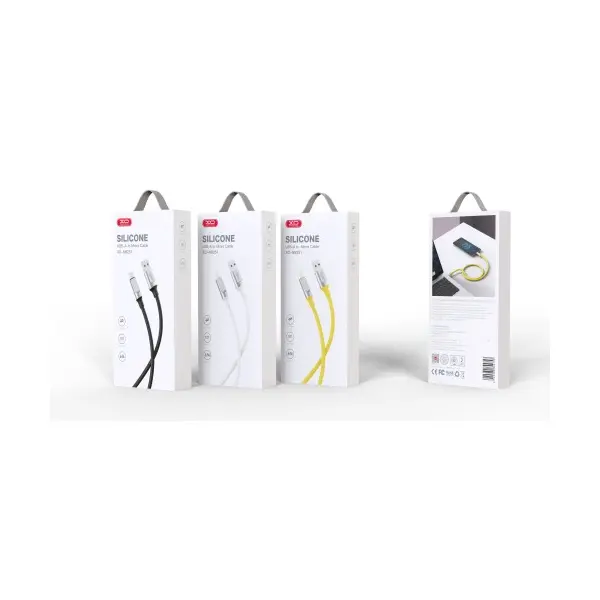 КАБЕЛЬ XO NB251 ANDROID LIQUID SILICONE RUBBER ДЛЯ MICRO 6A, 1M, БІЛИЙ