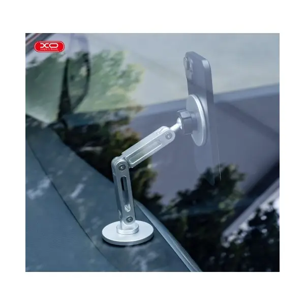 АВТОТРИМАЧ XO C148 METAL TWIN BAR 360 ROTATING MAGNETIC HANDSE СРІБНИЙ
