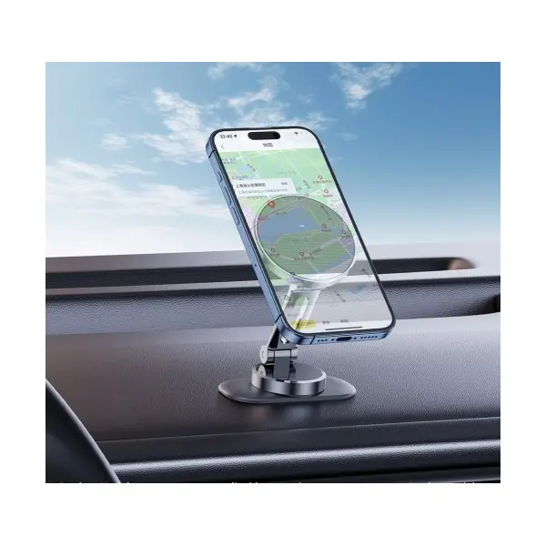 MR4_57277 Автотримач xo c150 magnetic 360 rotating holder with metal base, чорний 