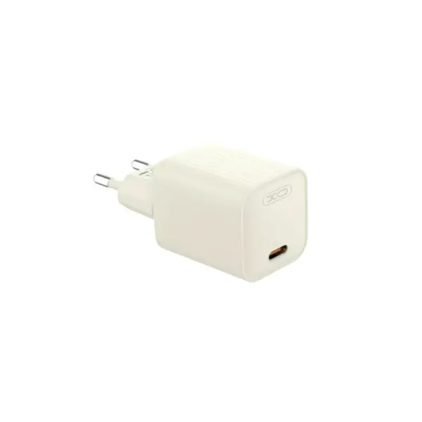 МЕРЕЖЕВИЙ ЗАРЯДНИЙ ПРИСТРІЙ XO L146 (EU) PD20W SINGLE TYPE-C CHARGER БЕЖ
