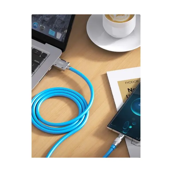 MR4_57214 Кабель xo nb227 od6.0 silicone tpe zinc alloy type-c 6a, 1,2m синій 