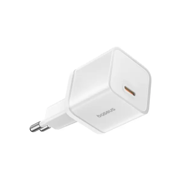 МЕРЕЖЕВИЙ ЗАРЯДНИЙ ПРИСТРІЙ BASEUS GAN5S FAST CHARGER 1C 30W EU, БІЛИЙ P10162504213-00
