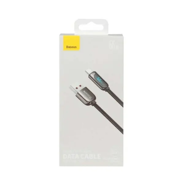КАБЕЛЬ BASEUS DISPLAY FAST CHARGING DATA CABLE USB-A TO TYPE-C 66W 1M, ЧОРНИЙ CASX020001